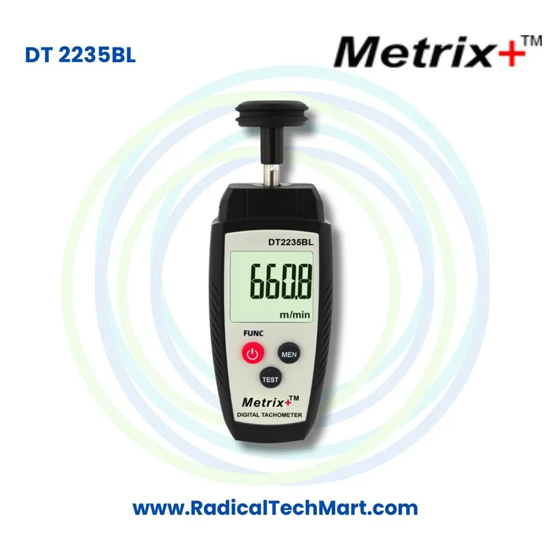 Metrix+ DT 2235BL Contact Tachometer RPM and Surface Speed Meter