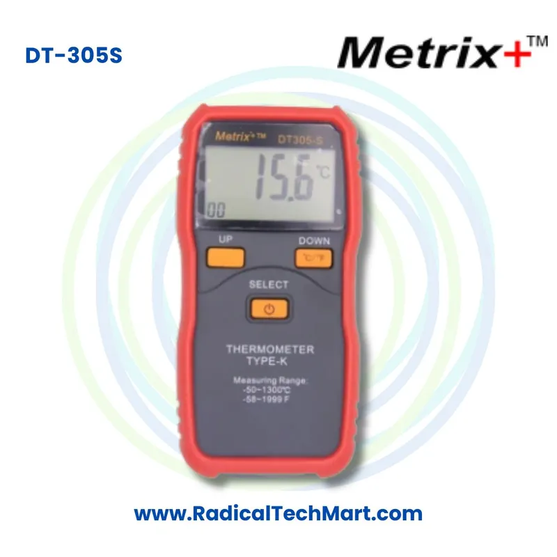 Metrix+ DT 305S K-Type Digital Thermometer 1200�C Temperature Meter