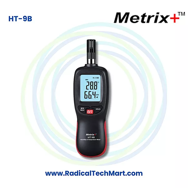 Metrix+ HT 9B Thermo Hygrometer Dew Point Wet Bulb Temperature Meter