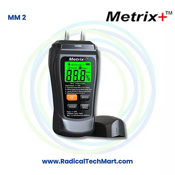 Metrix+ MM 2 Multi Material Moisture Meter for Wood Paper Wall