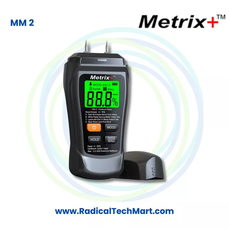 Metrix+ MM 2 Multi Material Moisture Meter for Wood Paper Wall