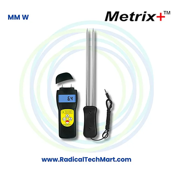 Metrix+ MM W Wood Moisture Meter with Internal and External Sensor