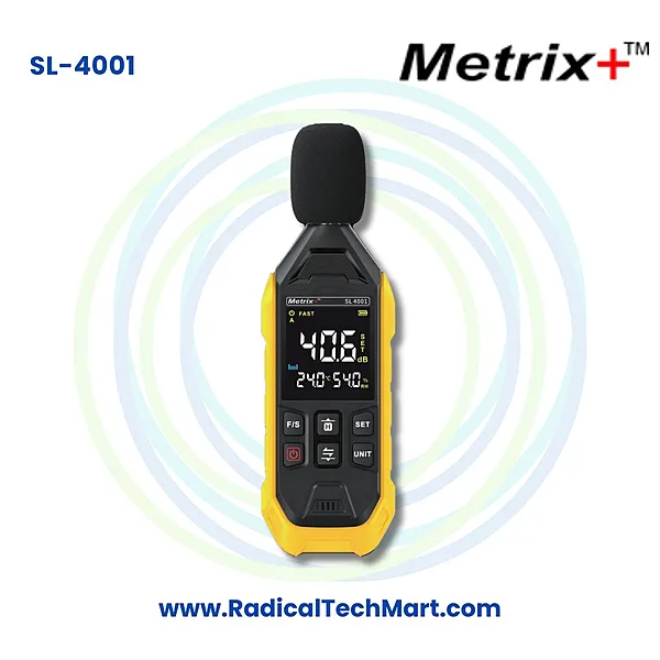 Metrix+ SL 4001 Sound Level Meter 30-130dB Noise Meter