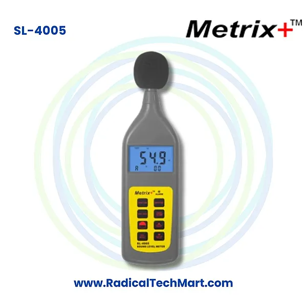 Metrix+ SL 4005 Sound Level Meter 30-130dB Data Logging Noise Meter
