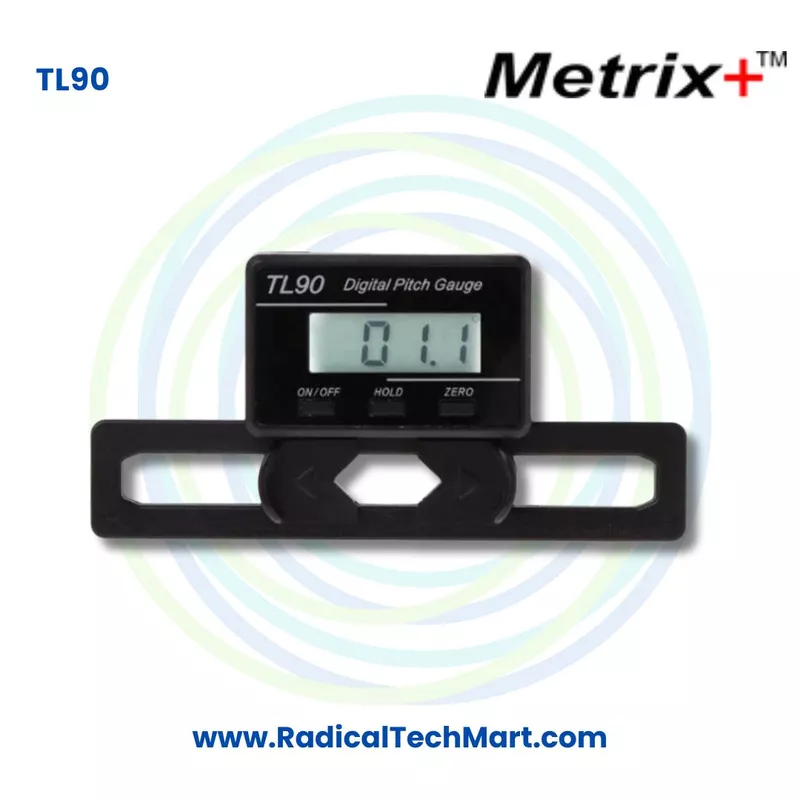 Metrix+ TL90 Digital Pitch Gauge LCD Backlight RC Helicopter Blade Angle Meter
