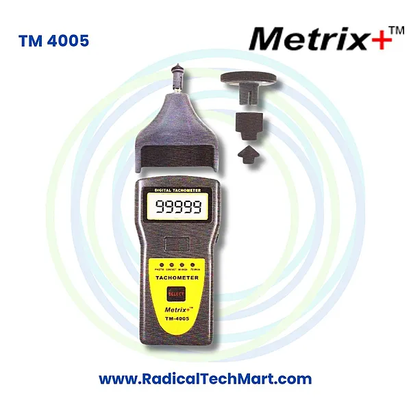 Metrix+ TM 4005 Photo Contact Tachometer RPM and Surface Speed Meter