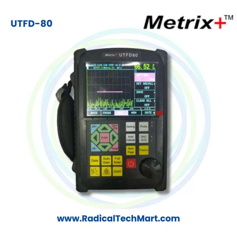 Metrix+ UTFD 80 Ultrasonic Flaw Detector 0.5-20MHz NDT Tester