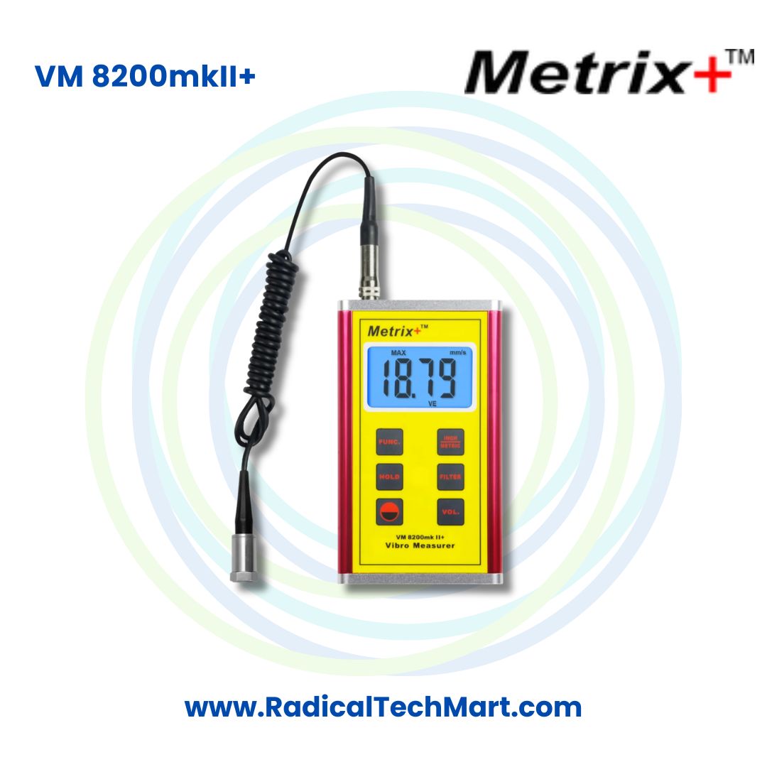 Metrix+ VM 8200mkII+ Vibration Meter Velocity Acceleration Displacement