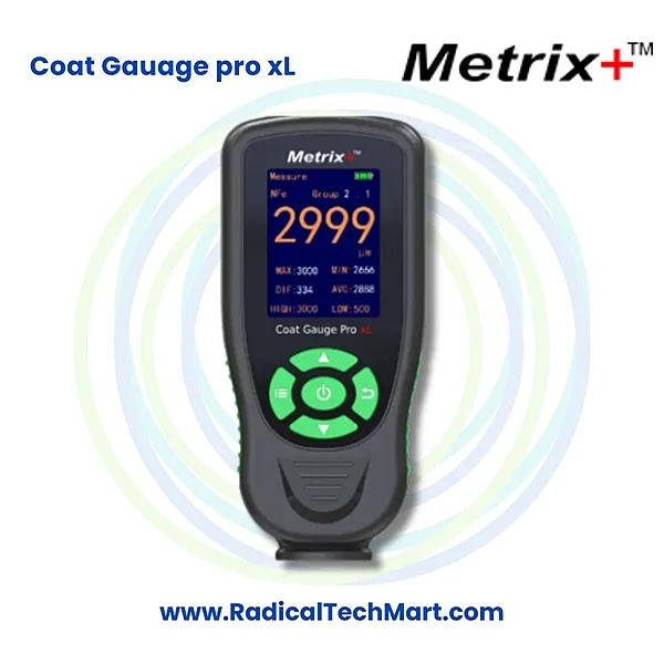 Metrix+ Coat Gauge Pro xL Coating Thickness Gauge 0-3000um F/NF