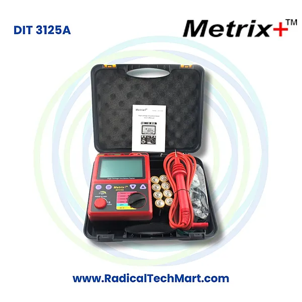 Metrix+ DIT 3125A Eco Insulation Resistance Tester 5kV 1TΩ Megger