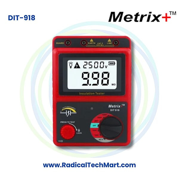 Metrix+ DIT 918 Insulation Resistance Tester 100V-1000V Megger