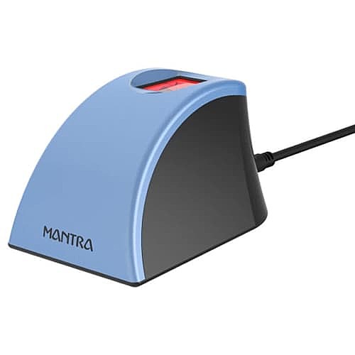 Mantra MFS110 L1 Fingerprint Scanner – Optical USB Biometric Device | FBI PIV | IP54 (Blue)