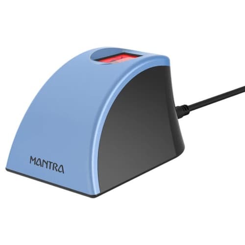 Mantra MFS110 L1 Fingerprint Scanner – Optical USB Biometric Device | FBI PIV | IP54 (Blue)