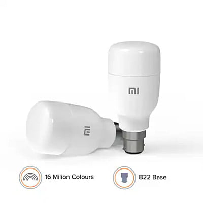 MI LED Smart Color Bulb (B22) - (16 Million Colors + 11 Years Long Life + Compatible with Amazon Alexa and Google Assistant)