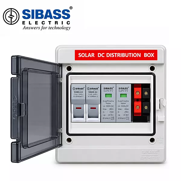Sibass DCDB WaterShield IP65 Weatherproof – 600V SPD & 2 DC 20A Fuse Holders