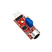 Front view of microphone sound sensor module Front view of microphone sound sensor module