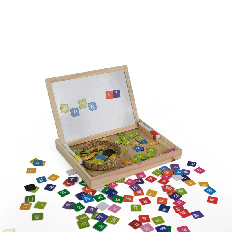 MindForge Multiskill Lab – English & Hindi | Age 3+ | 88 English + 86 Hindi Magnetic Letters