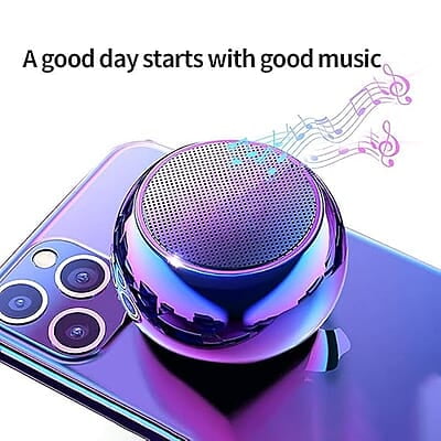 Mini Speaker Boost 4 (1 Hour Runtime) Colorful Wireless Bluetooth Speaker Electroplating Round Steel Speaker Mini Speaker Boost 4 (1 Hour Runtime) Colorful Wireless Bluetooth Speaker Electroplating Round Steel Speaker
