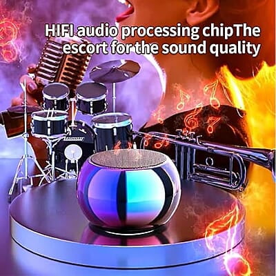 Mini Speaker Boost 4 (1 Hour Runtime) Colorful Wireless Bluetooth Speaker Electroplating Round Steel Speaker Mini Speaker Boost 4 (1 Hour Runtime) Colorful Wireless Bluetooth Speaker Electroplating Round Steel Speaker