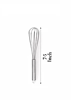 20 cm Stainless Steel Mini Wire Whisk, Hand Egg Beater for Baking, Milk Frother, Kitchen Tool