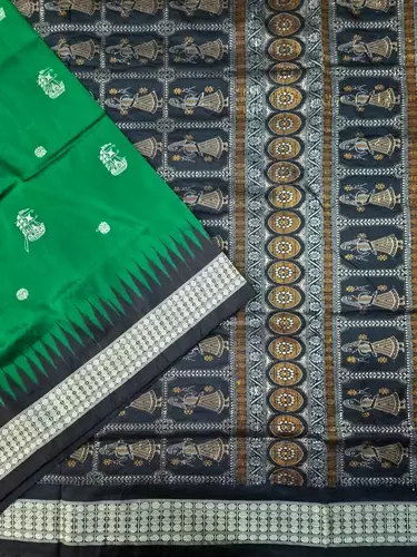 MINI BOITA BOMKAI SILK SAREE-GREEN