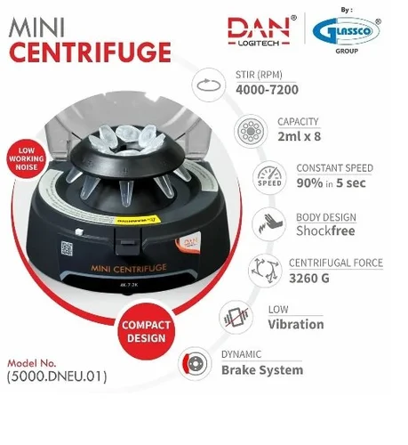 Mini Centrifuge with Mocro Tube & Strip Rotor GLASSCO