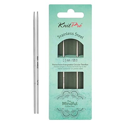 MINDFUL PETITE INTERCHANGEABLE CIRCULAR NEEDLES – 13 cm / 5” MINDFUL PETITE INTERCHANGEABLE CIRCULAR NEEDLES – 13 cm / 5”