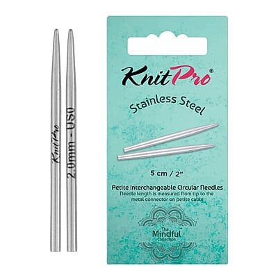 MINDFUL PETITE INTERCHANGEABLE CIRCULAR NEEDLES – 5 cm / 2” MINDFUL PETITE INTERCHANGEABLE CIRCULAR NEEDLES – 5 cm / 2”