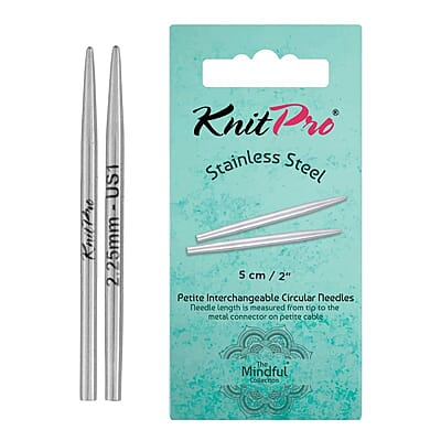 MINDFUL PETITE INTERCHANGEABLE CIRCULAR NEEDLES – 5 cm / 2” MINDFUL PETITE INTERCHANGEABLE CIRCULAR NEEDLES – 5 cm / 2”