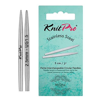 MINDFUL PETITE INTERCHANGEABLE CIRCULAR NEEDLES – 5 cm / 2” MINDFUL PETITE INTERCHANGEABLE CIRCULAR NEEDLES – 5 cm / 2”