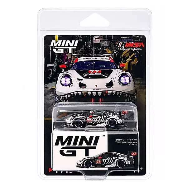 Minigt 1143-Skeleton Porsche 911 GT3 R #77 AO Racing 2025 IMSA Petit Le Mans