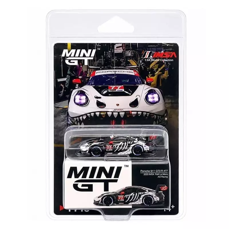 Minigt 1143-Skeleton Porsche 911 GT3 R #77 AO Racing 2025 IMSA Petit Le Mans