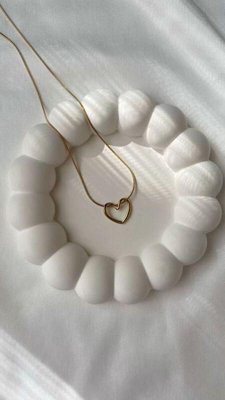 Minimal Gold Heart Necklace For Everyday
