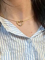 Minimal Gold Heart Necklace For Everyday