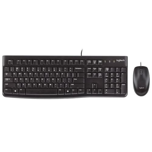 Logitech MK120 Keyboard and Mouse Combo – USB Interface | Optical Mouse | 3 Years Warranty