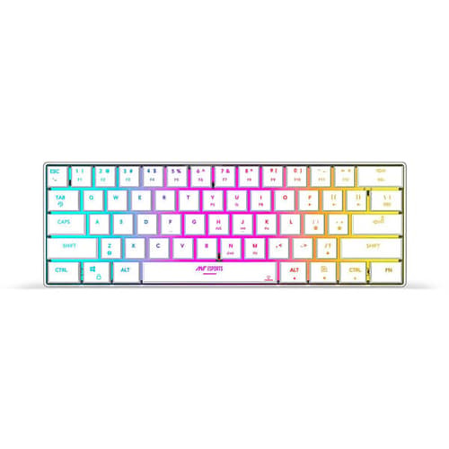 Ant Esports MK1500 Mini Wireless Gaming Keyboard – RGB Backlit | White | Bluetooth