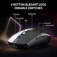 Ant Esports KM1600 Gaming Keyboard and Mouse Combo – RGB Backlighting | USB | 1 Year Warranty