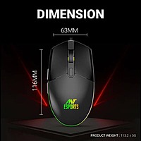 Ant Esports KM1600 Gaming Keyboard & Mouse Combo – RGB Backlit  USB  Optical Mouse