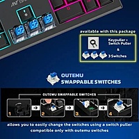 Ant Esports MK1850 Gaming Keyboard – Blue Switches | LED Backlighting | 1 Year Warranty