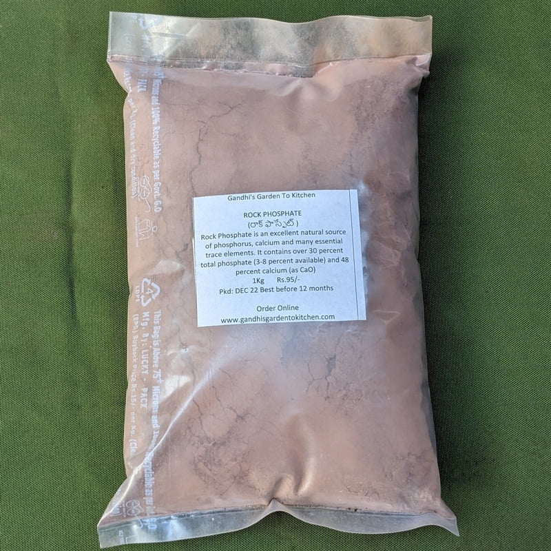 Organic Rock Phosphate Crushed Powder Essential for All Fruiting and Flowering Plants 1kg