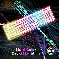 Ant Esports MK3400 Pro V3 White Mechanical Gaming Keyboard – Red Switches | RGB