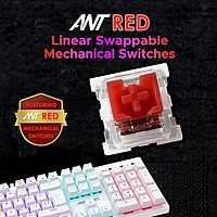 Ant Esports MK3400 Pro V3 White Mechanical Gaming Keyboard – Red Switches | RGB