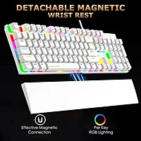 Ant Esports MK4100 RGB White Keyboard – Brown Switches | RGB Backlighting | 1 Year Warranty