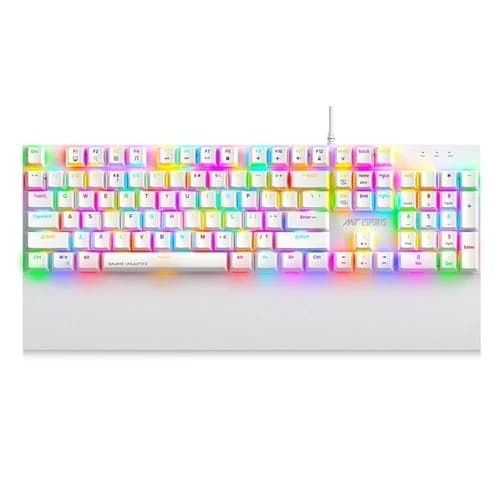 Ant Esports MK4100 RGB White Keyboard – Brown Switches | RGB Backlighting | 1 Year Warranty