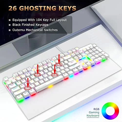 Ant Esports MK4100 RGB Mechanical Gaming Keyboard – Brown Switches | USB | 1 Year Warranty