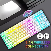 Ant Esports MK720 Pro V2 TKL White – RGB Wireless Gaming Keyboard | 1 Year Warranty
