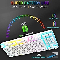 Ant Esports MK720 Pro V2 TKL White – RGB Wireless Gaming Keyboard | 1 Year Warranty