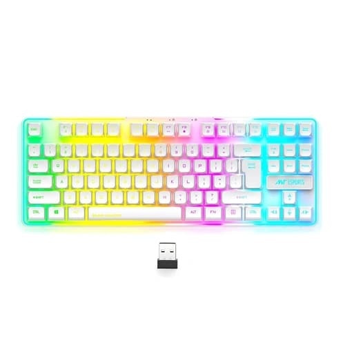 Ant Esports MK720 Pro V2 TKL White – RGB Wireless Gaming Keyboard | 1 Year Warranty