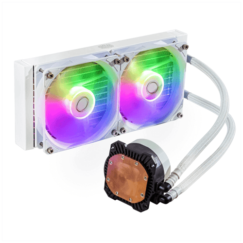 Cooler Master MasterLiquid 240L Core ARGB White – 240mm AIO Liquid CPU Cooler