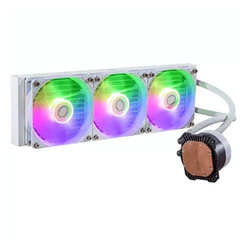 Cooler Master MasterLiquid 360L Core ARGB White – 360mm AIO Liquid CPU Cooler